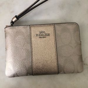 Coach Bags - Coach platinum wristlet, brand new! Coach Bags - Coach platinum wristlet, brand new!